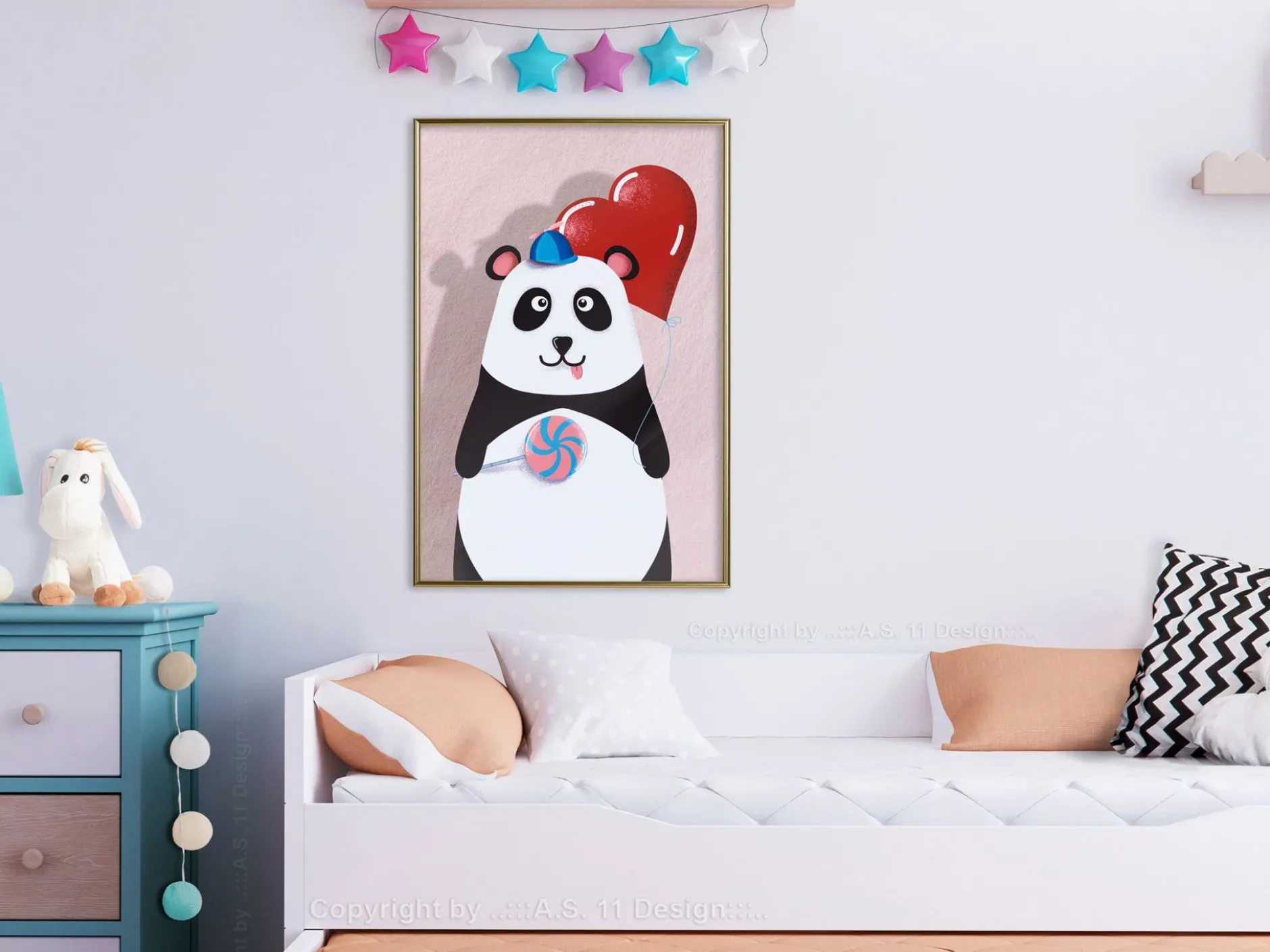 Poster 'Panda with a Balloon'