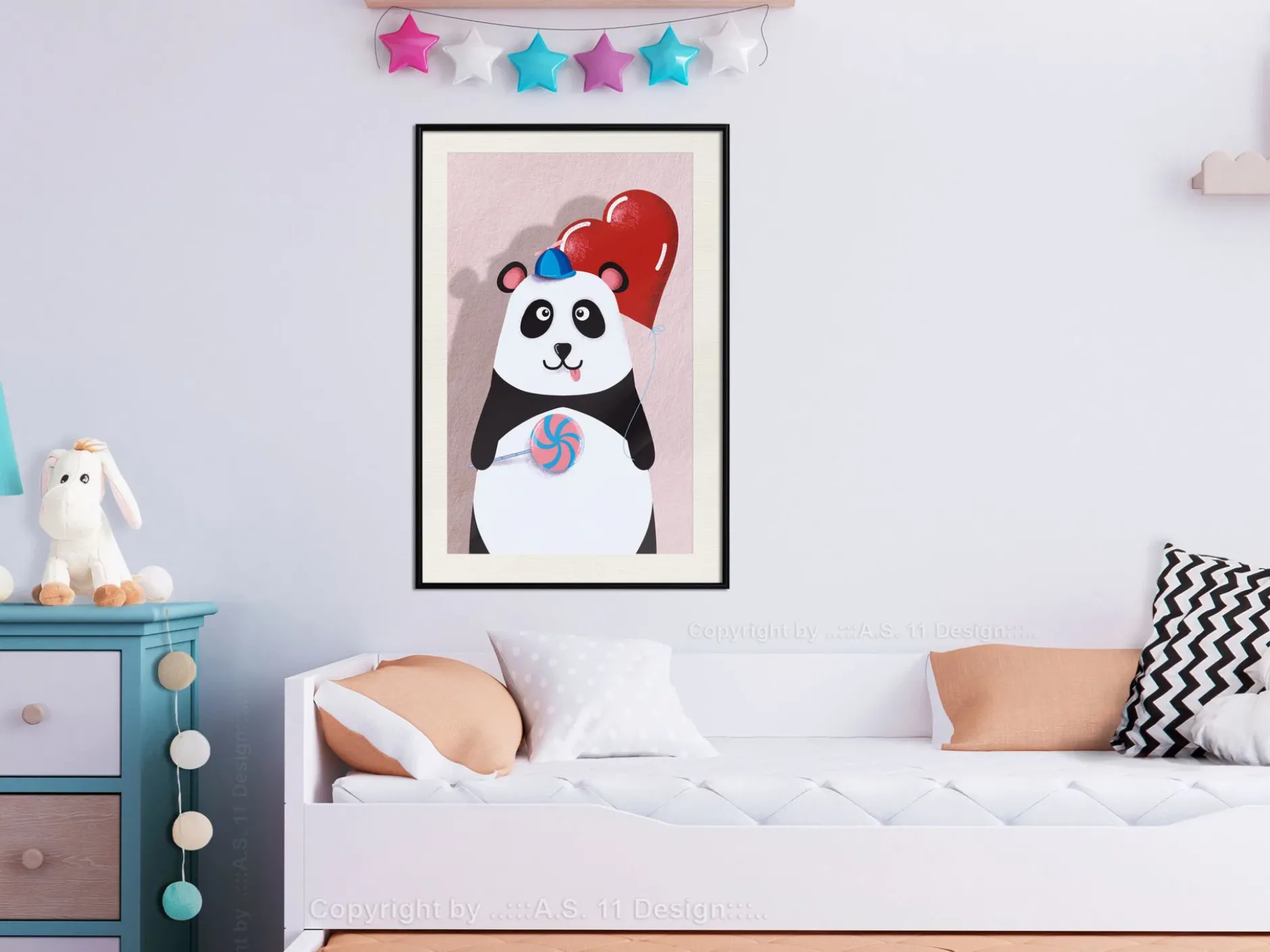 Poster 'Panda with a Balloon'