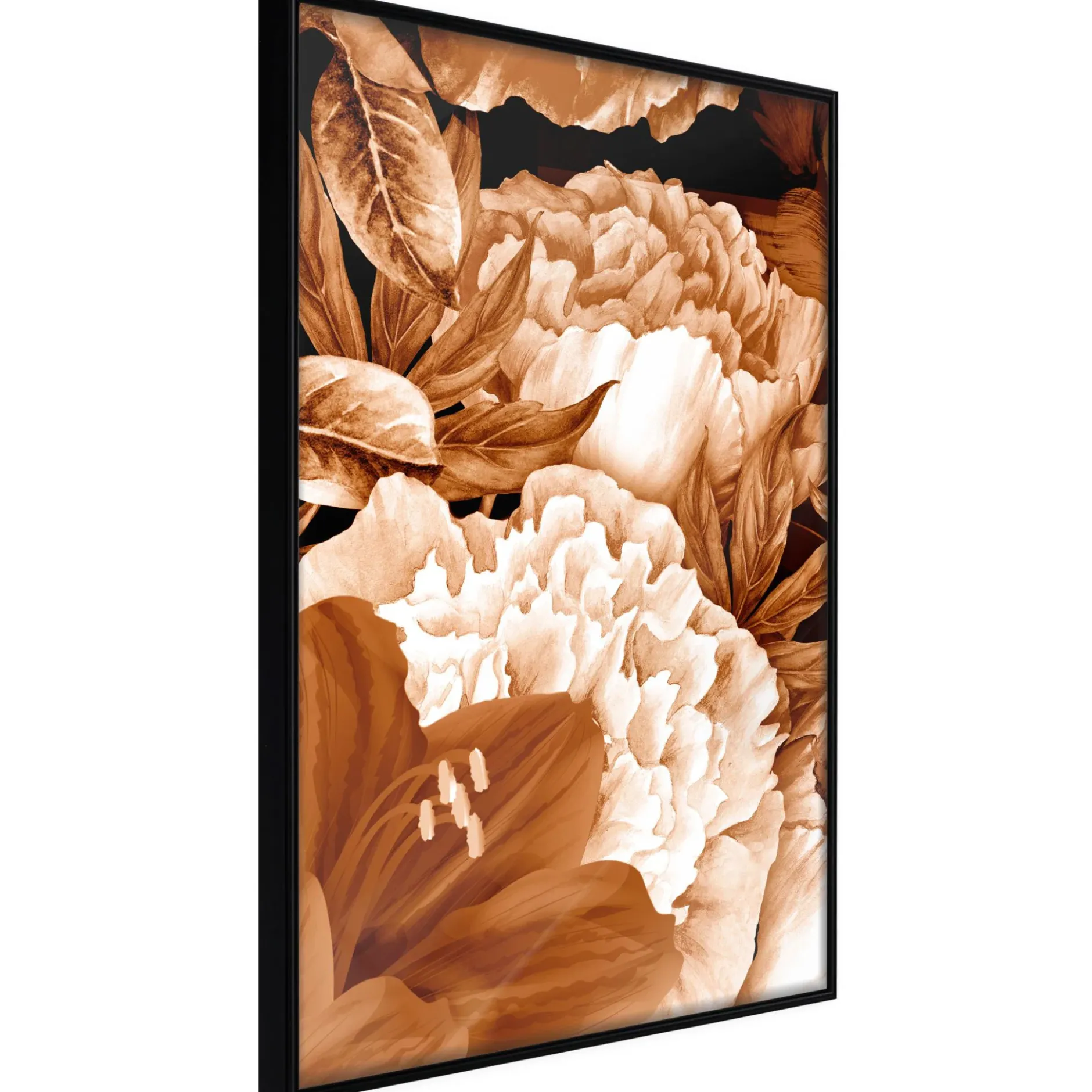 Poster 'Peonies in Sepia'