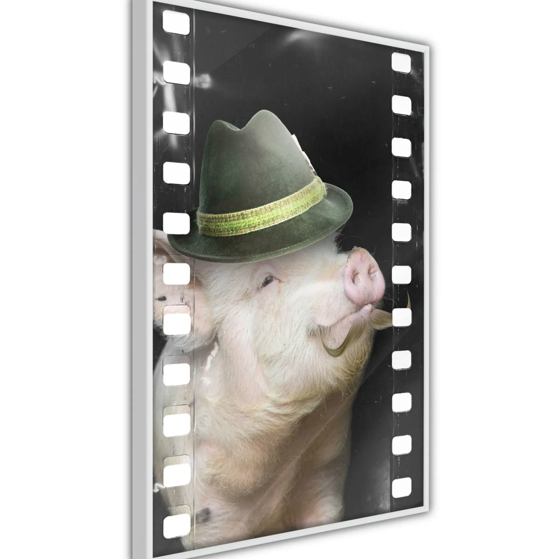 Poster 'Pig with Mustache'