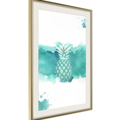 Poster 'Pineapple in Watercolours'