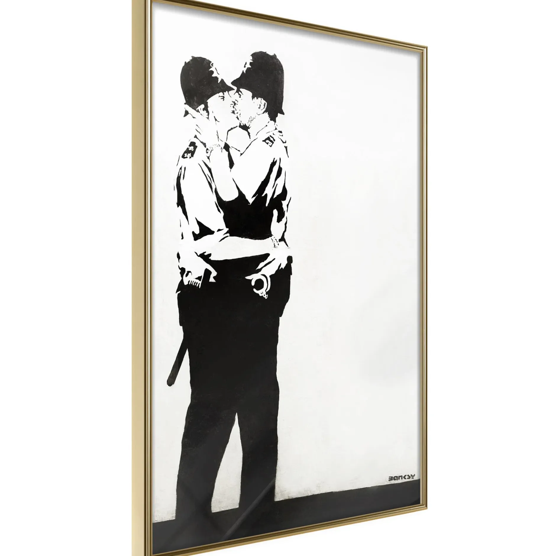 Poster 'Policemen Kissing'