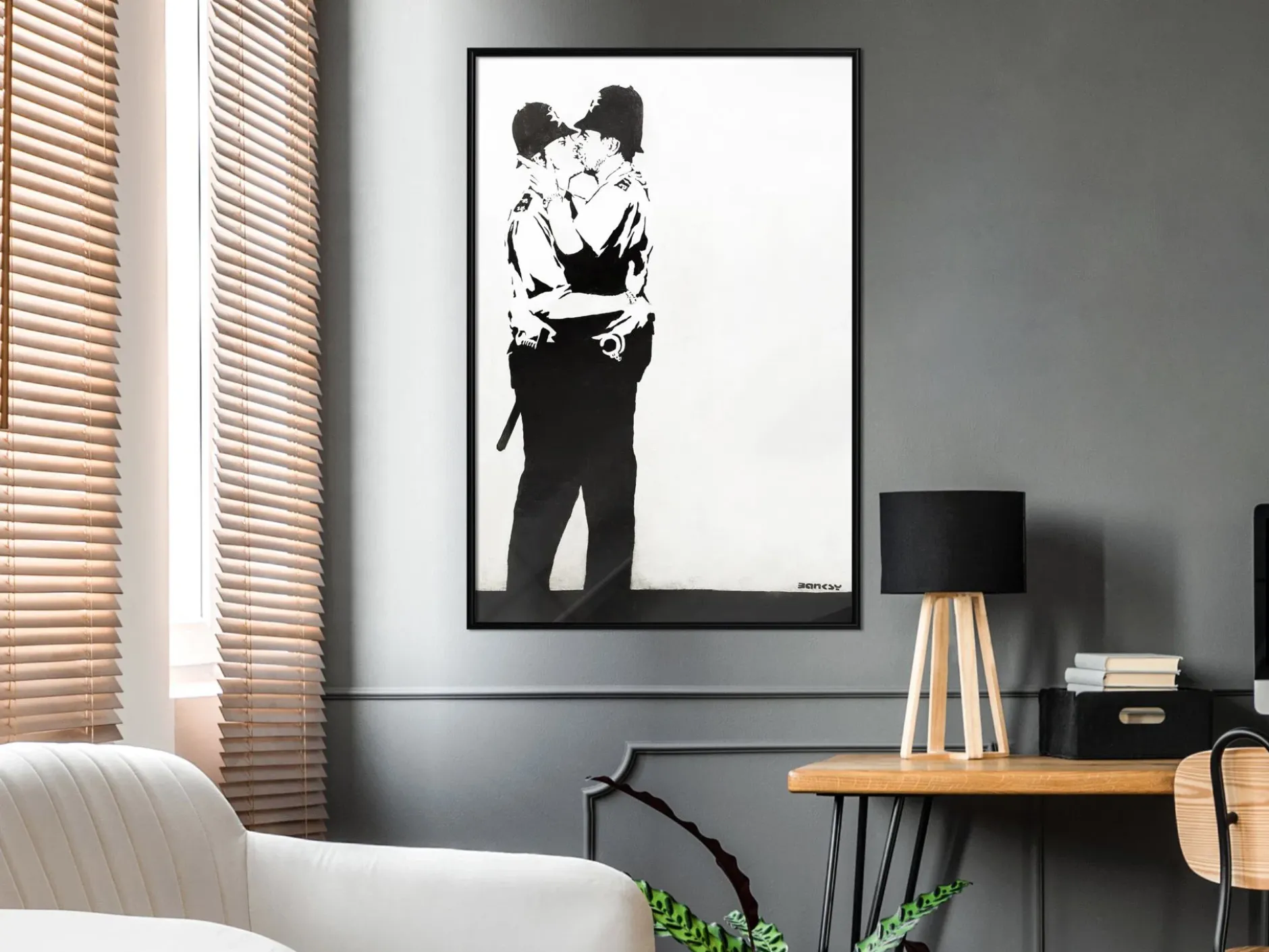 Poster 'Policemen Kissing'