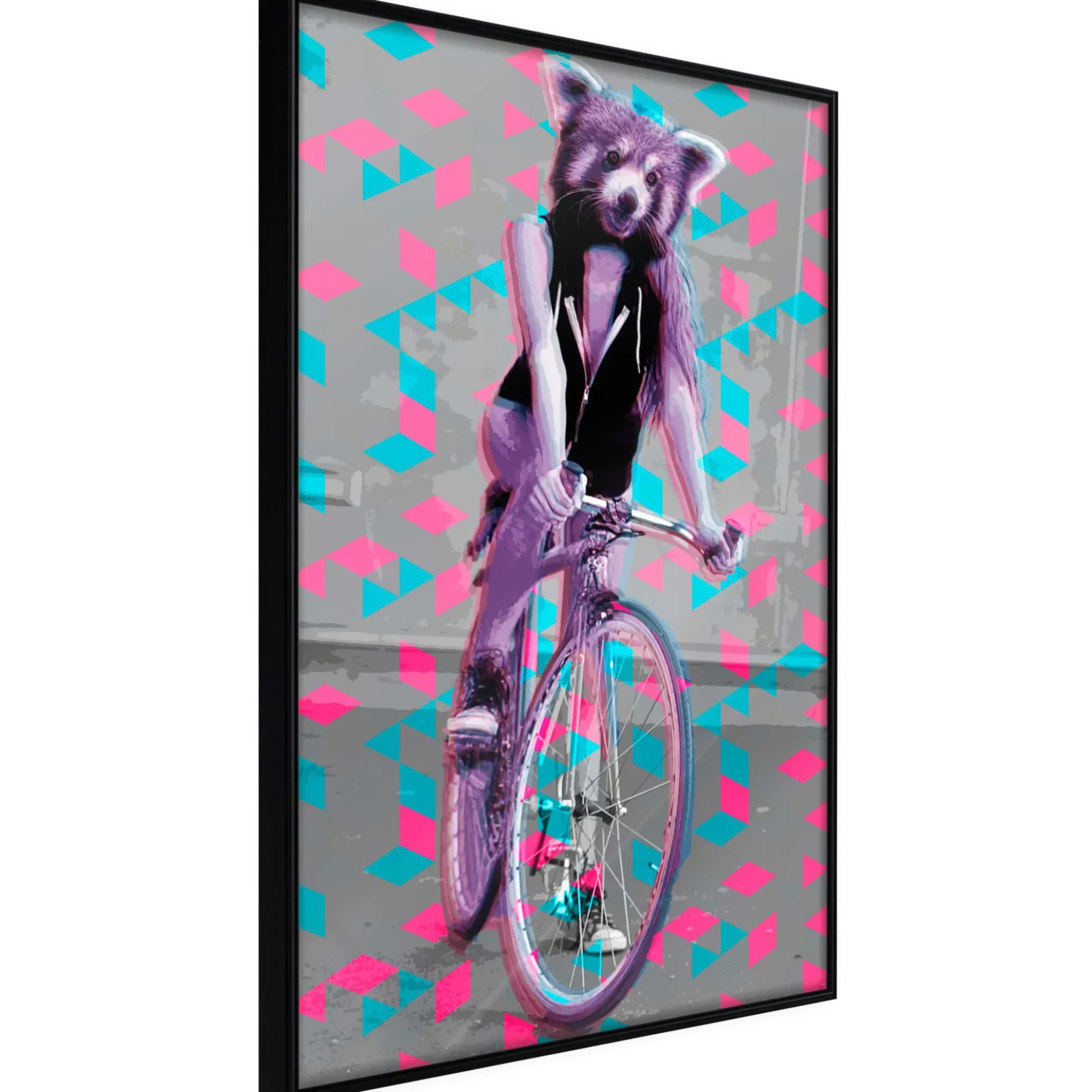 Poster 'Raccoon On The Bike'