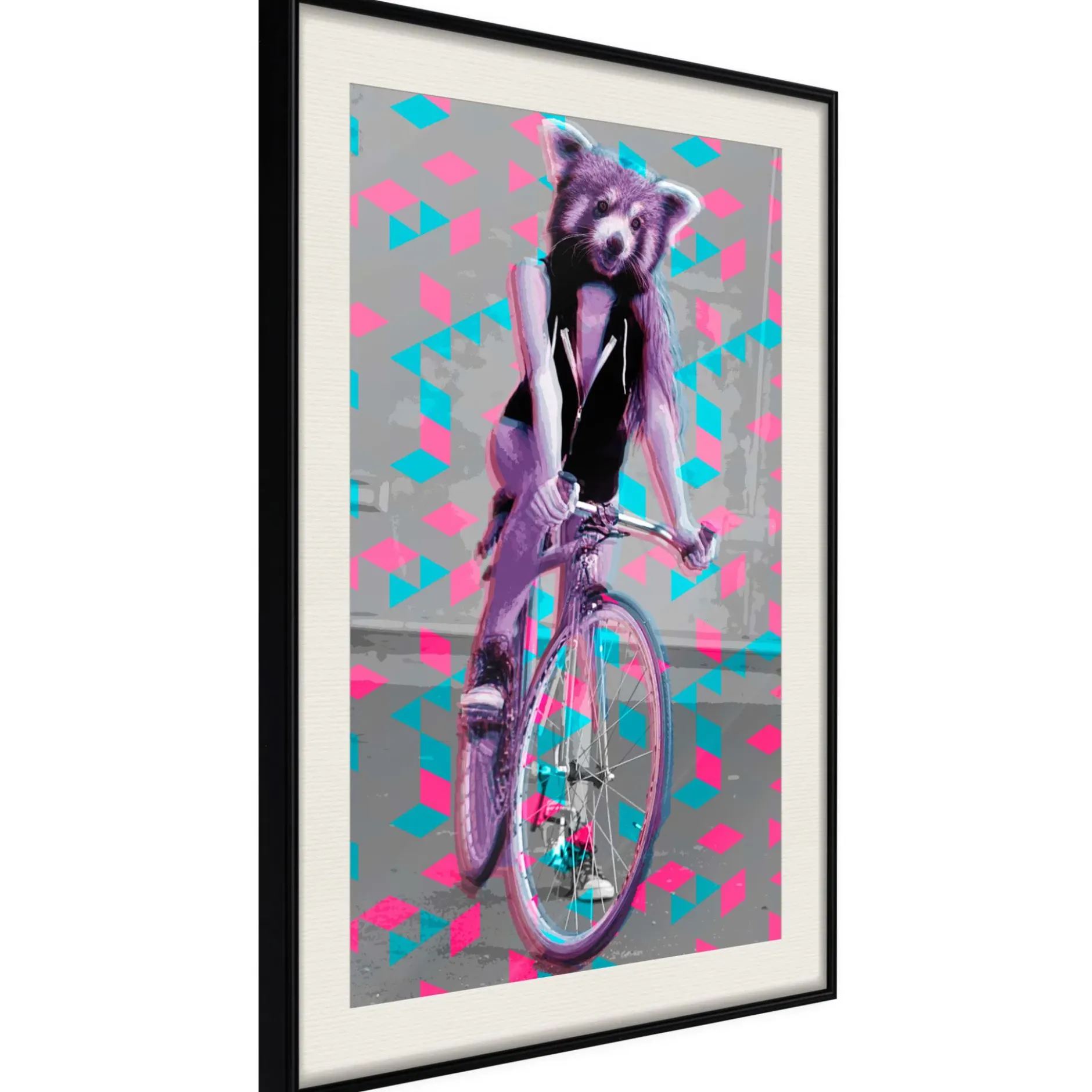 Poster 'Raccoon On The Bike'