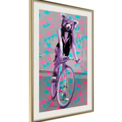 Poster 'Raccoon On The Bike'