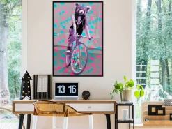 Poster 'Raccoon On The Bike'