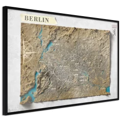 Poster 'Raised Relief Map: Berlin'