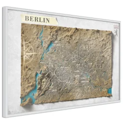 Poster 'Raised Relief Map: Berlin'