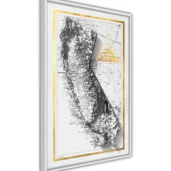 Poster 'Raised Relief Map: California'