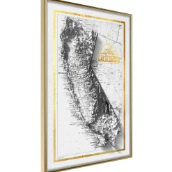 Poster 'Raised Relief Map: California'