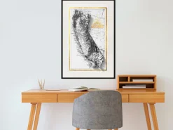 Poster 'Raised Relief Map: California'