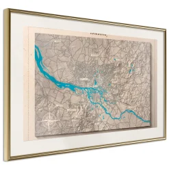 Poster 'Raised Relief Map: Hamburg'