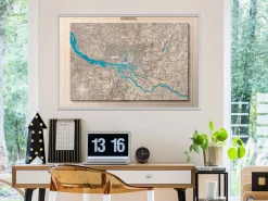 Poster 'Raised Relief Map: Hamburg'