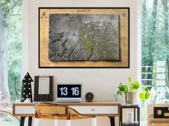 Poster 'Raised Relief Map: Munich'