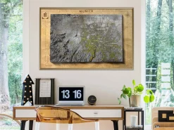 Poster 'Raised Relief Map: Munich'