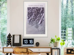 Poster 'Raised Relief Map: North-Eastern Italy'