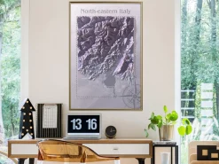 Poster 'Raised Relief Map: North-Eastern Italy'