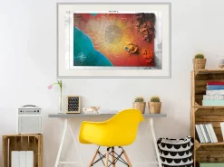 Poster 'Raised Relief Map: Rome'
