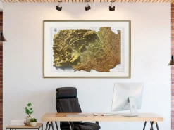 Poster 'Raised Relief Map: Vienna'