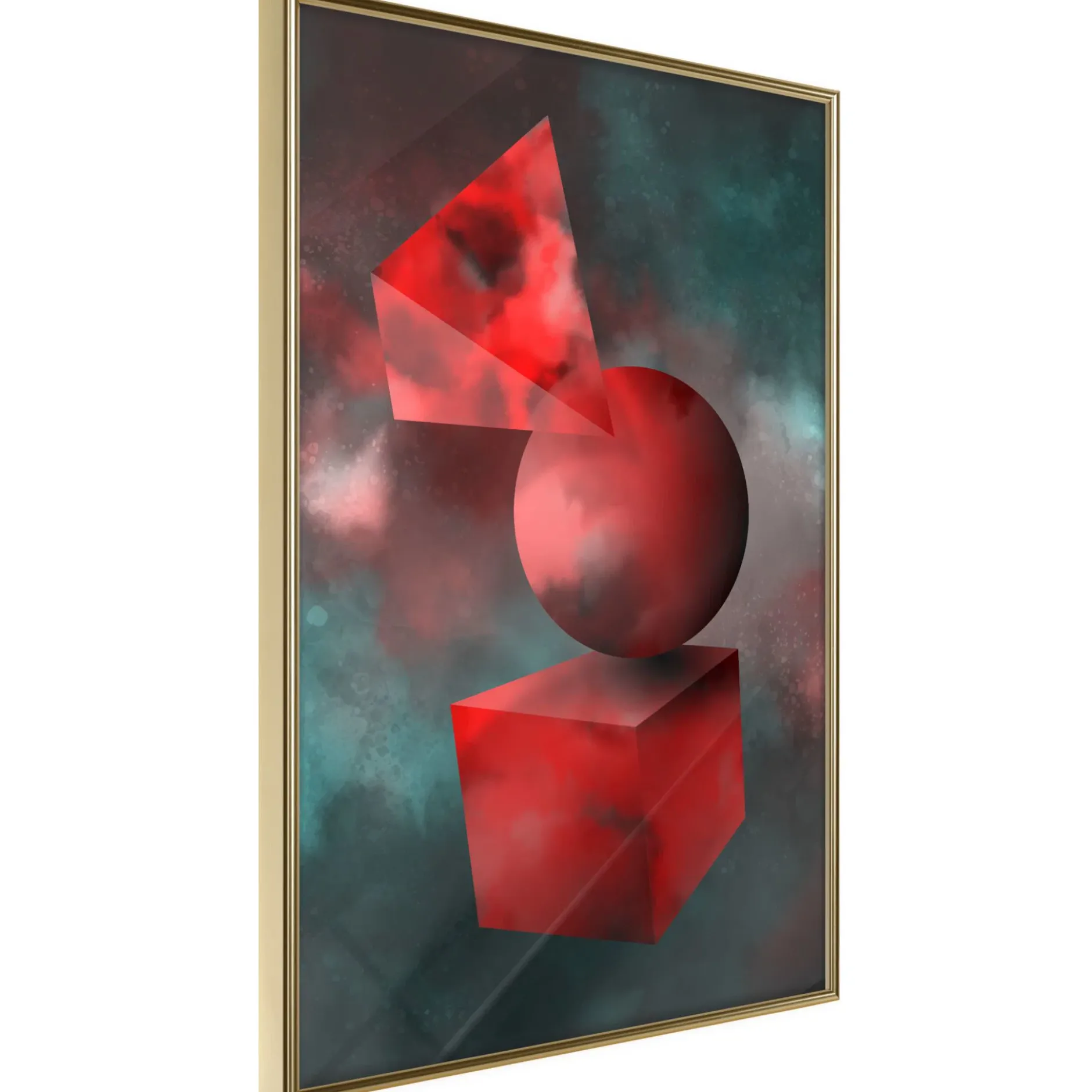 Poster 'Red Solid Figures'