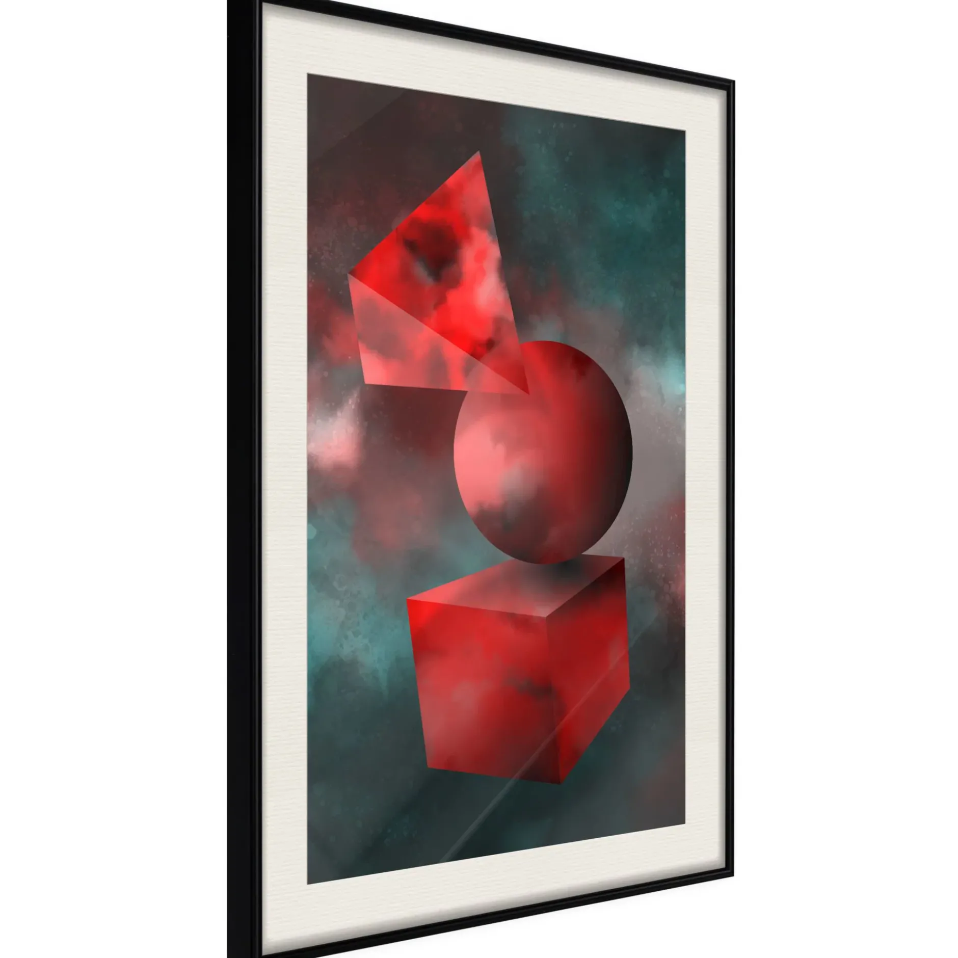 Poster 'Red Solid Figures'