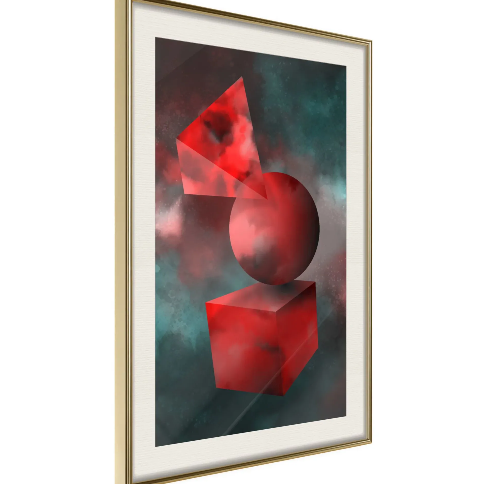 Poster 'Red Solid Figures'