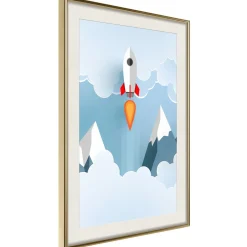 Poster 'Rocket in the Clouds'