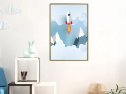 Poster 'Rocket in the Clouds'