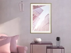Poster 'Steel and Glass (Pink)'