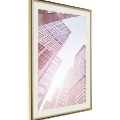 Poster 'Steel and Glass (Pink)'