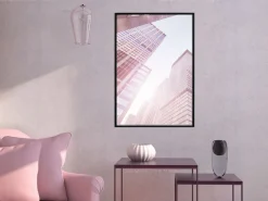 Poster 'Steel and Glass (Pink)'