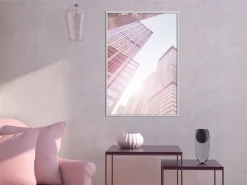 Poster 'Steel and Glass (Pink)'