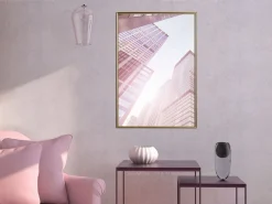 Poster 'Steel and Glass (Pink)'