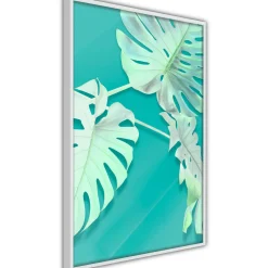 Poster 'Teal Monstera'