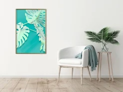Poster 'Teal Monstera'
