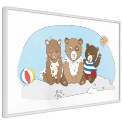 Poster 'Teddy Bears on the Beach'