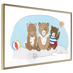 Poster 'Teddy Bears on the Beach'