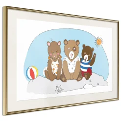 Poster 'Teddy Bears on the Beach'
