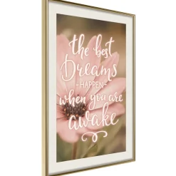 Poster 'The Best Dreams Happen When You Are Awake'