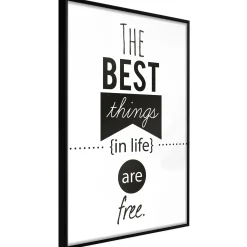 Poster 'The Best Things in Life Are Free'