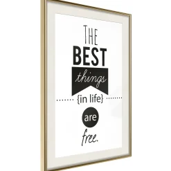 Poster 'The Best Things in Life Are Free'