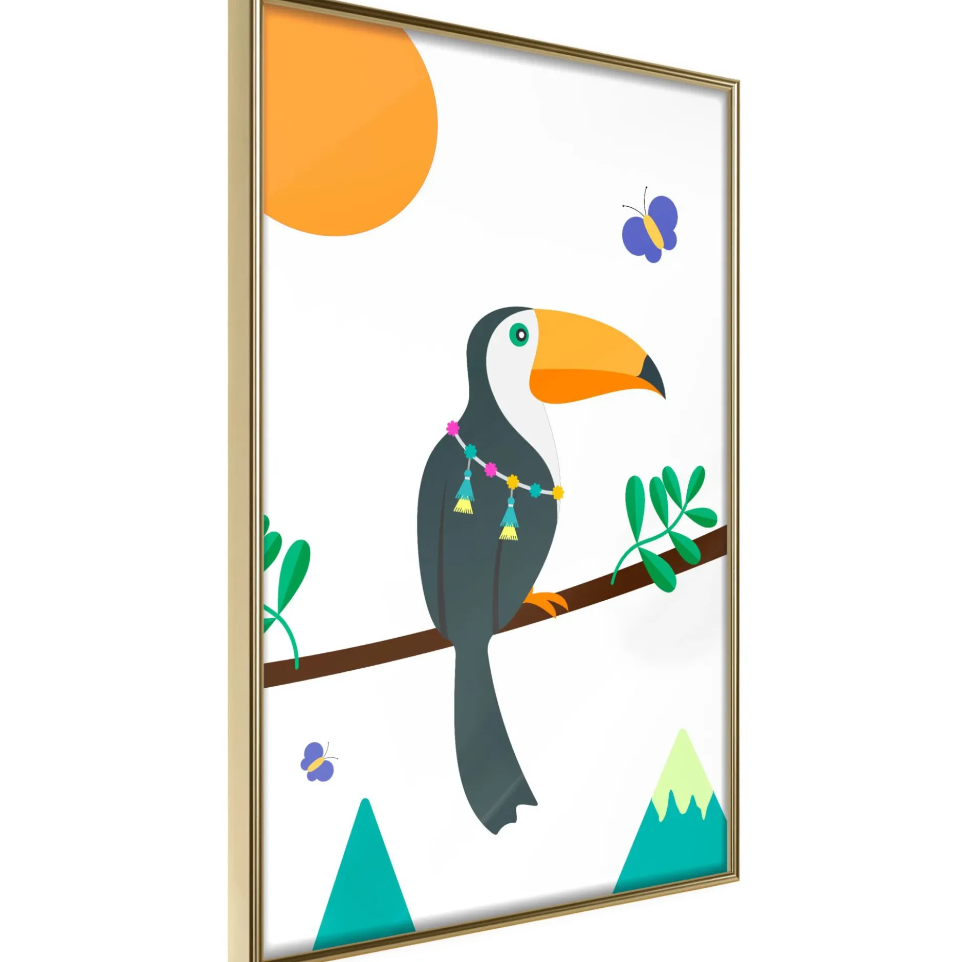 Poster 'Toucan And Butterflies'