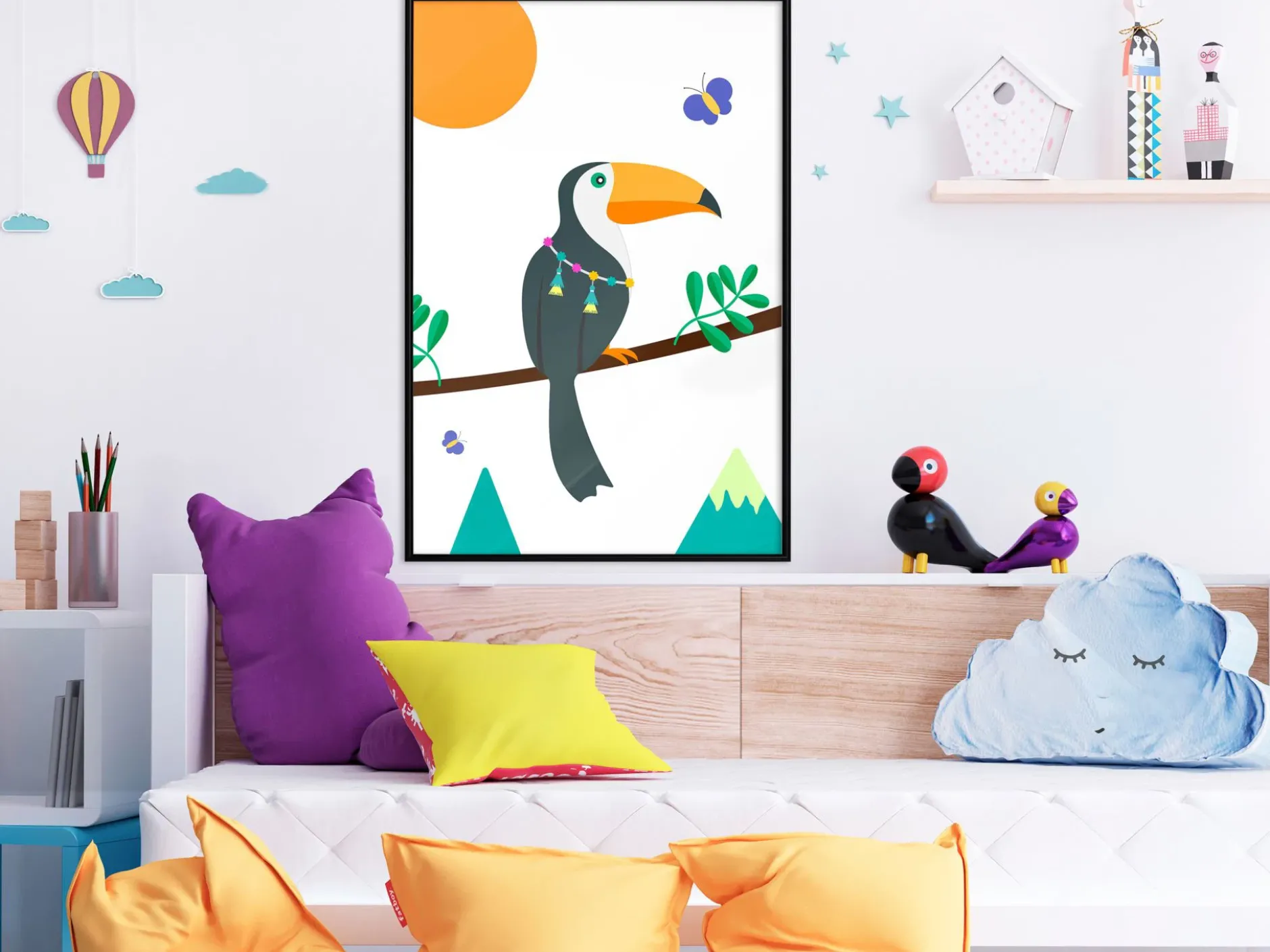 Poster 'Toucan And Butterflies'
