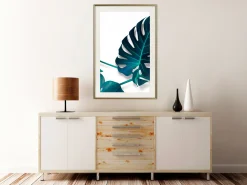 Poster 'Turquoise Monstera I'