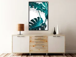 Poster 'Turquoise Monstera II'