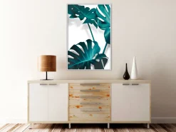 Poster 'Turquoise Monstera II'