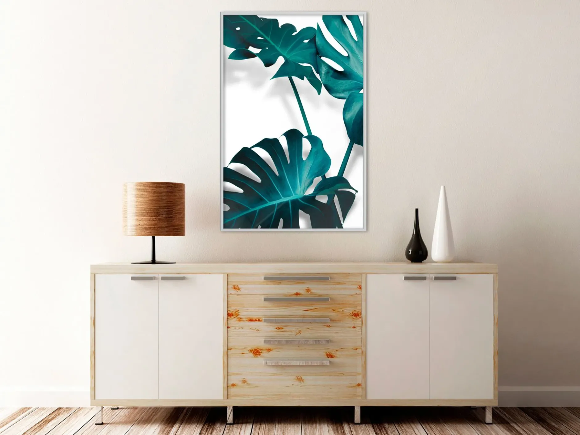Poster 'Turquoise Monstera II'