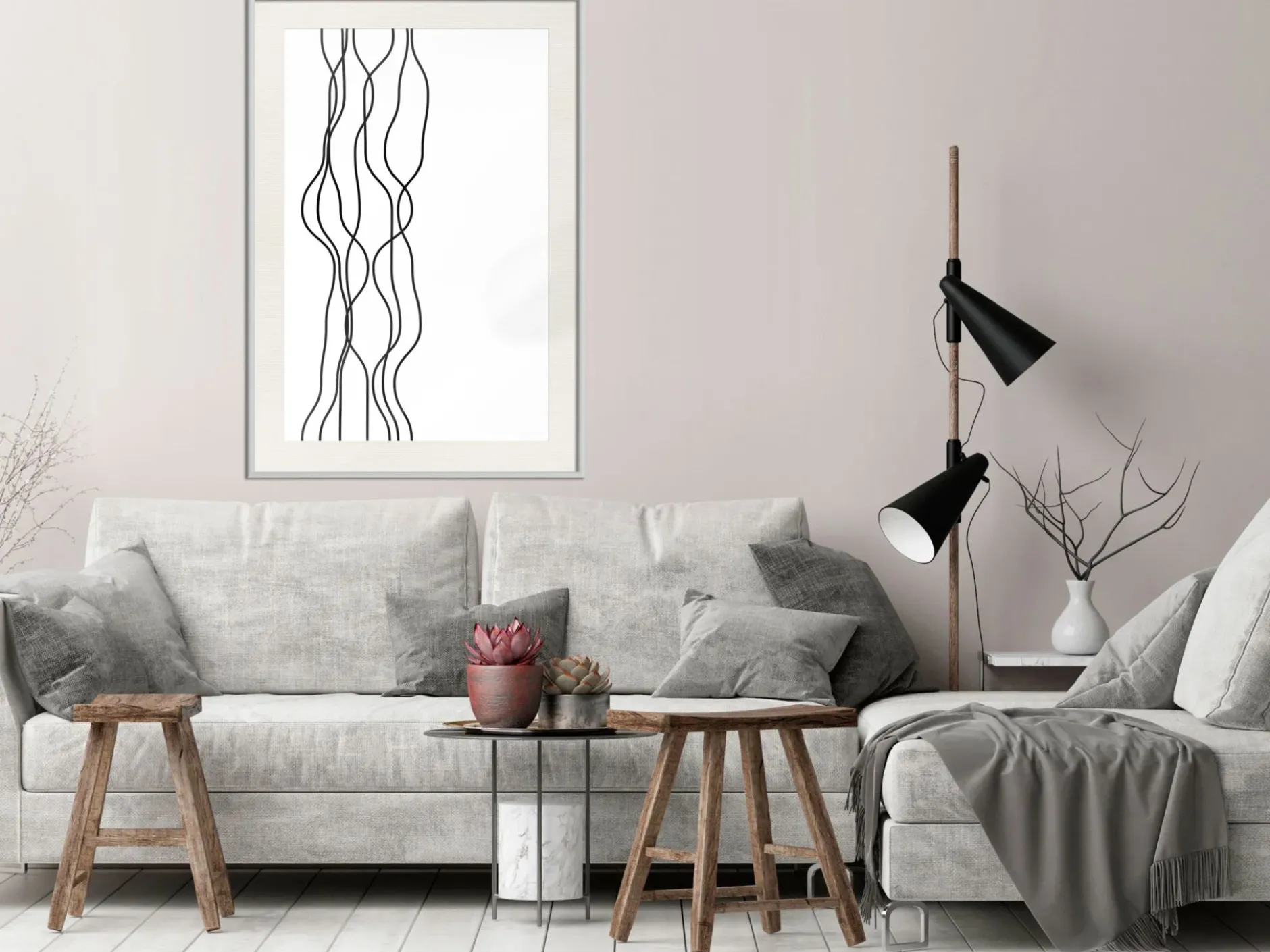 Poster 'Wavy Lines'