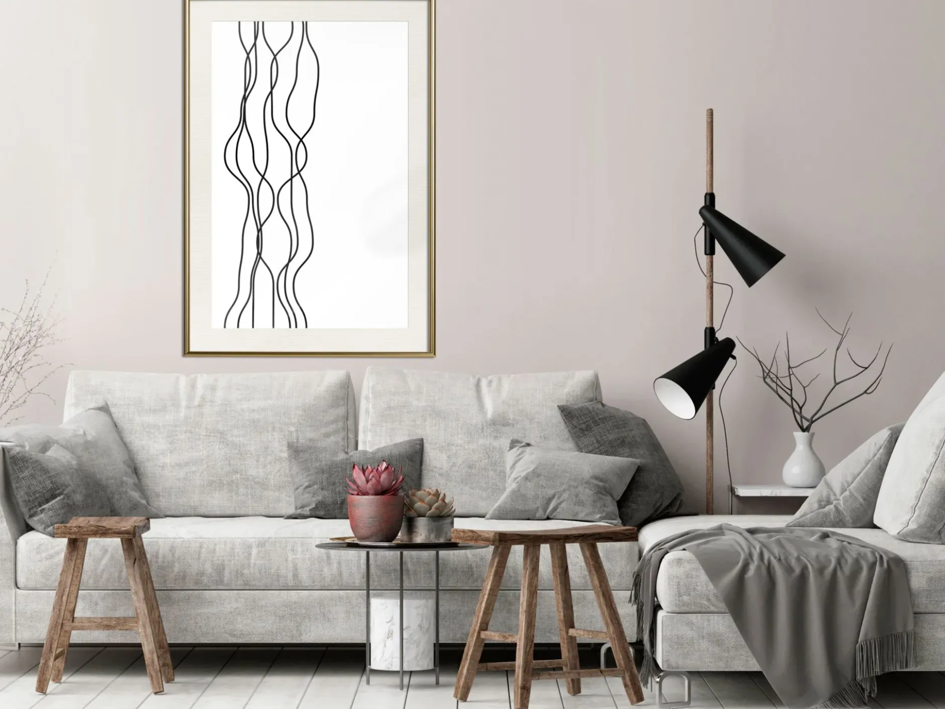 Poster 'Wavy Lines'